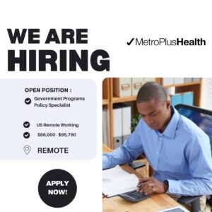 Government Programs Policy Specialist Job (New York, NY - Remote)