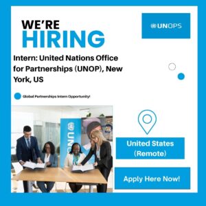 Intern United Nations Office for Partnerships (UNOP), New York, US